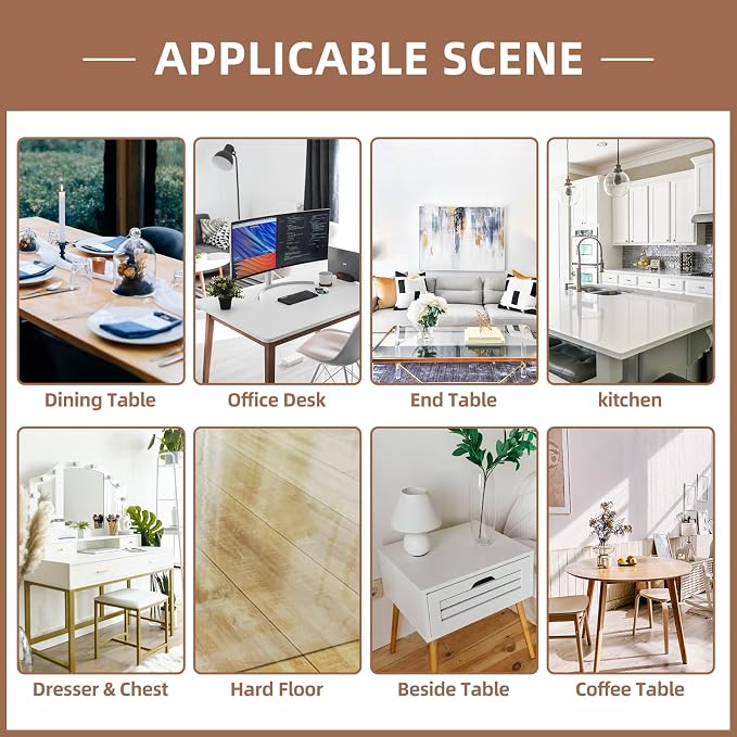 Warmstar Clear Table Protector 2mm Thick, 36 x 54 Inch Clear Table Cover - Image 7