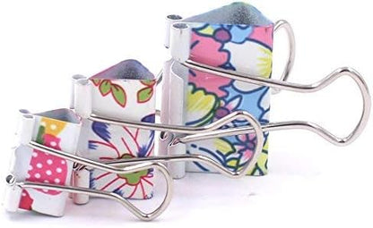50 Pack Colorful Printed Binder Clips - Image 4