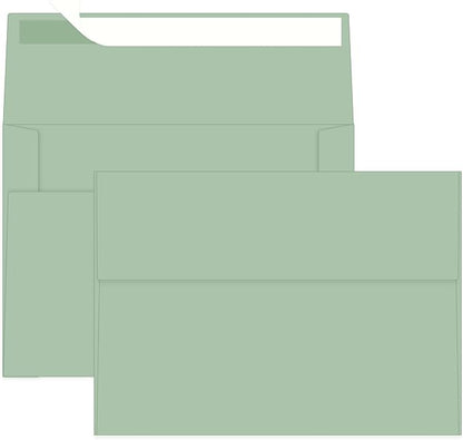 100 Packs 5x7 Sage Green Envelopes, A7 Envelopes by Ouzoustate