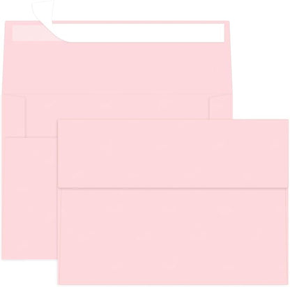100 Packs Pink 5x7 Envelopes, A7 Envelopes by Ouzoustate