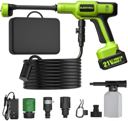 Cordless Portable Washer; 1480 PSI Battery Powered Power Washer by Blissthrill