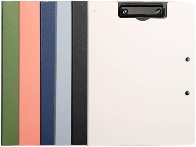 White Clipboard Folder, A4 Clipboard Horizontal and Vertical Metal Clips | 2 - Image 9