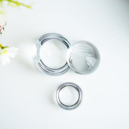 3pcs Clear Crystal Dome Magnifier Glass Paperweights - Image 5