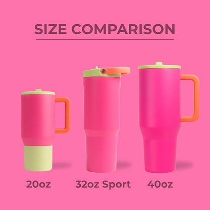 HydroJug Sport - Stainless Steel Tumbler with Straw, Vacuum Insulated, 32oz Leakproof Water Bottle, Ergonomic Design, Reusable, Dishwasher Safe, Rubber Base, Durable for Gym or Outdoors, Orchid - Image 4