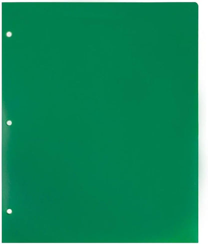 JAM PAPER Heavy Duty Plastic 3 Hole Punch Pocket Folders - Image 4