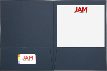 JAM PAPER Two Pocket Textured Linen Presentation Folders - Image 2