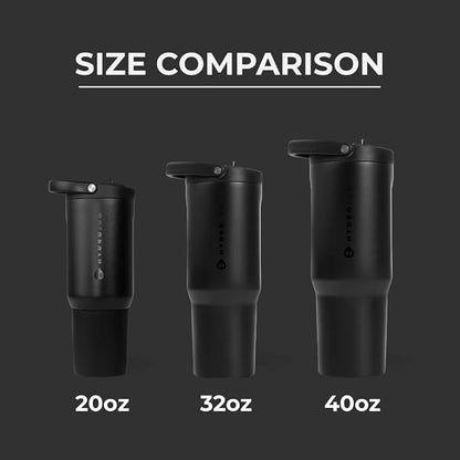 HydroJug Sport - Stainless Steel Tumbler with Straw, Vacuum Insulated, 20oz Leakproof Water Bottle, Ergonomic Design, Reusable, Dishwasher Safe, Rubber Base, Durable for Gym or Outdoors, Black - Image 4
