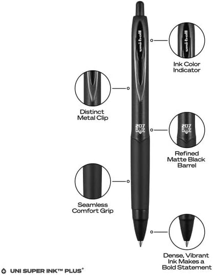 uniball™ 207 Plus+ Retractable Gel Pens, Medium Point, 36 Pack - Image 7