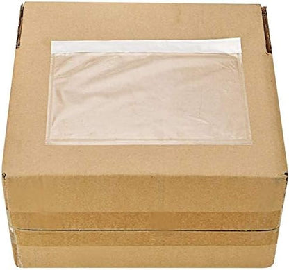 7.5" x 5.5" Clear Self-Adhesive Top Loading Packing List/Shipping Label - Image 3