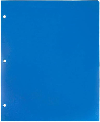 JAM PAPER Heavy Duty Plastic 3 Hole Punch Pocket Folders - Image 8