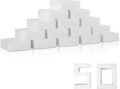 Magic Sponge Eraser 50 Pack, GRS Certified Melamine Sponge | No Scratch & Super by ISDGER