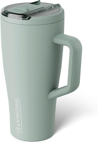 BrüMate Era Flip 30oz Tumbler with 100% Leakproof Covered Straw Lid | Hygienic Covered Straw | Insulated Stainless Steel Water Bottle with Handle | Cup Holder Friendly | BPA-Free (Sage) - Image 2