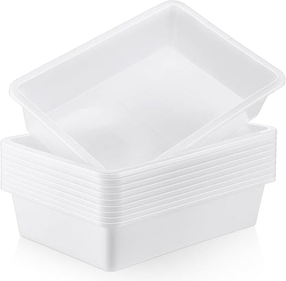 Hoteam 10 Pcs Flat Storage Organizer Tray Bin Paper Tray by Hoteam