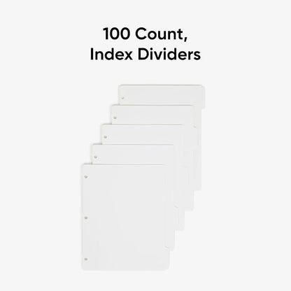 Smead 89415 Three-Ring Binder Index Divider 5-Tab White - Image 3