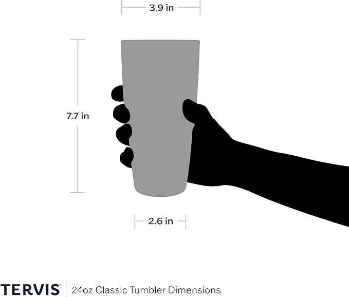 Tervis Clear & Colorful Lidded Made in USA Double Walled Insulated Tumbler Travel Cup Keeps Drinks Cold & Hot, 24oz, White Lid - Image 5