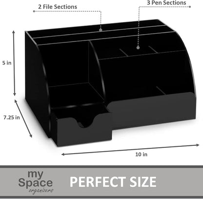 My Space Organizers Black Desk Organizer - Image 6