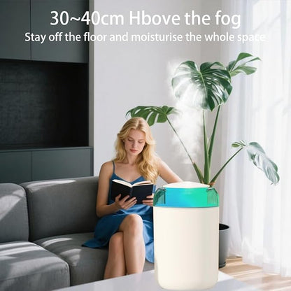 Bedroom Humidifier, 1.2L Cool Mist Extra Large humidifier - Humldifier for Bedroom Living Room Baby Plants, 7 Color Gradient Night Light, Safe Power Off, Ideal Baby Humidifier(white) - Image 6