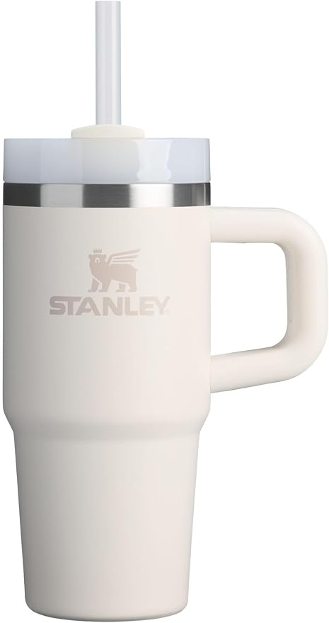 STANLEY Quencher H2.0 Tumbler with Handle and Straw 14 oz | Flowstate 3-Position Lid | Cup Holder Compatible for Travel | Insulated Stainless Steel Cup | BPA-Free | Cream 2.0 by Unknown