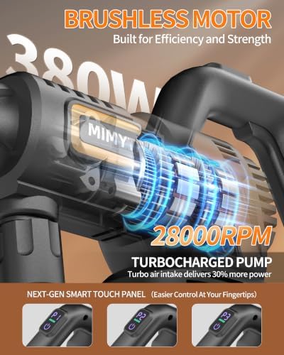 Cordless Pressure Washer Battery Powered; 1650PSI Brushless Power Washer - Image 4