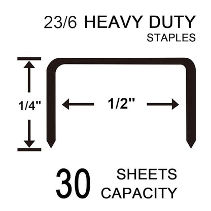 Rayson Heavy Duty Staples, Enhanced 1/4" Leg Length, 1/2" Width, 30 Sheets - Image 2