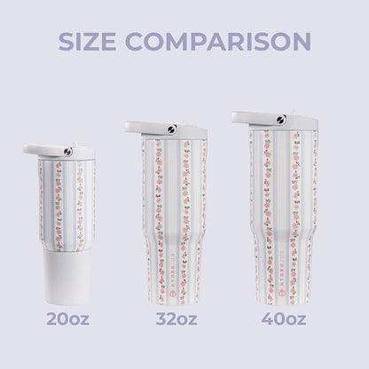 HydroJug Sport - Stainless Steel Tumbler with Straw, Vacuum Insulated, 40oz Leakproof Water Bottle, Ergonomic Design, Reusable, Dishwasher Safe, Rubber Base, Durable for Gym or Outdoors, Primrose - Image 4