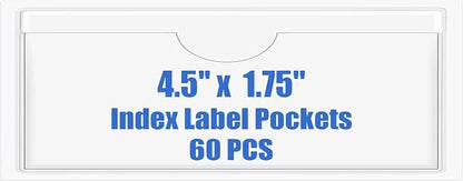 Origin-Joy 60 PCS Self Adhesive Index Card Pockets by Origin-Joy