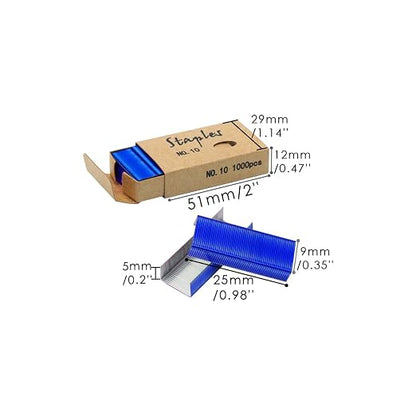 Blue No.10 Staples Mini Staples Refill 1000/Box 2 Boxes/Pack 2000 Count #10 - Image 3