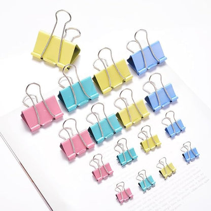 Binder Clips Assorted Sizes, 4 Sizes Cute Binder Clips Large Medium Binder Clip - Image 8