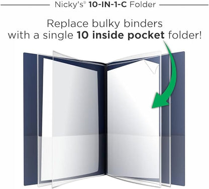 Nicky's® Multi Pocket Organizer, 10 or 14 Page Folder, Waterproof, Patented - Image 2
