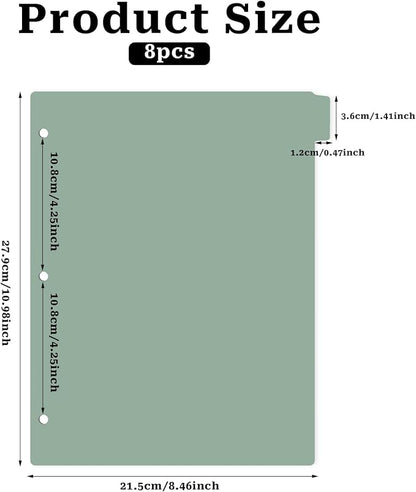 3 Ring Dark Green Binder Dividers - Image 2