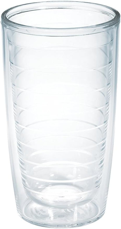 Tervis Clear & Colorful Tabletop Made in USA Double Walled Insulated Tumbler Travel Cup Keeps Drinks Cold & Hot, 16oz, Clear by TervisTumblerCompany
