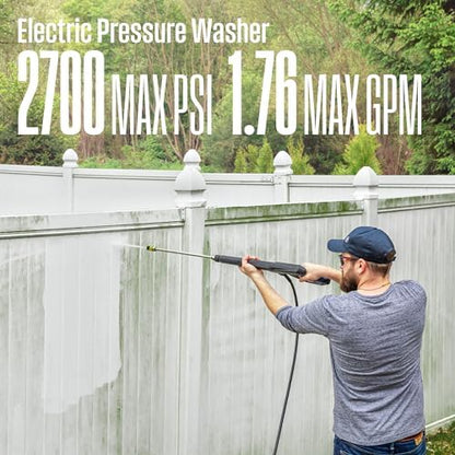 Westinghouse WPX2700e Electric Pressure Washer, 2700 Max PSI and 1.76 Max GPM, Induction Motor, Onboard Soap Tank, Spray Gun and Wand, 5 Nozzle Set, for Cars/Fences/Driveways/Homes/Patios/Furniture - Image 5