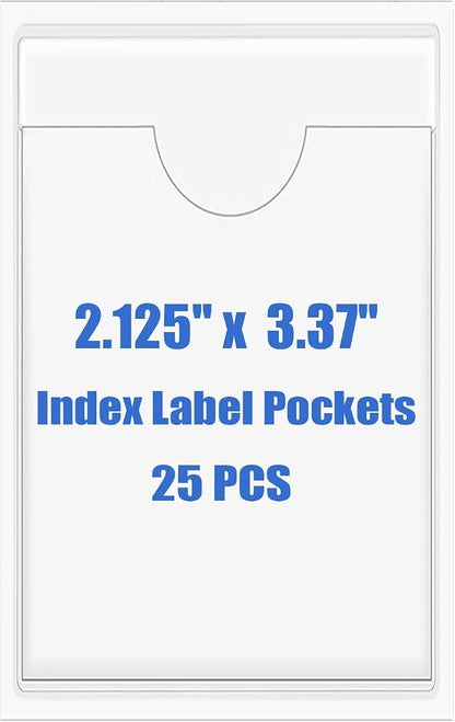 Origin-Joy 25 PCS Self-Adhesive Index Label Pockets by Origin-Joy