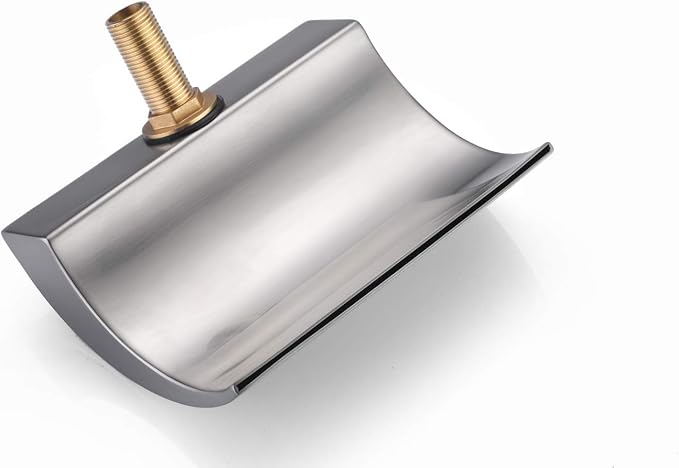 sumerain Roman Tub Faucets Brushed Nickel,Waterfall Spout for High Flow Rate,Include Valve and Trim Set - Image 9