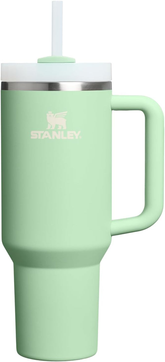 STANLEY Quencher H2.0 Tumbler with Handle and Straw 40 oz | Flowstate 3-Position Lid | Cup Holder Compatible for Travel | Insulated Stainless Steel Cup | BPA-Free | Pistachio by Unknown