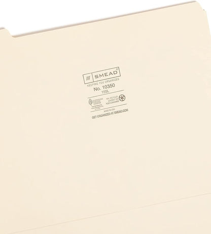 Smead File Folder, 1/5-Cut Tab, Letter Size, 100 per Box - Image 3