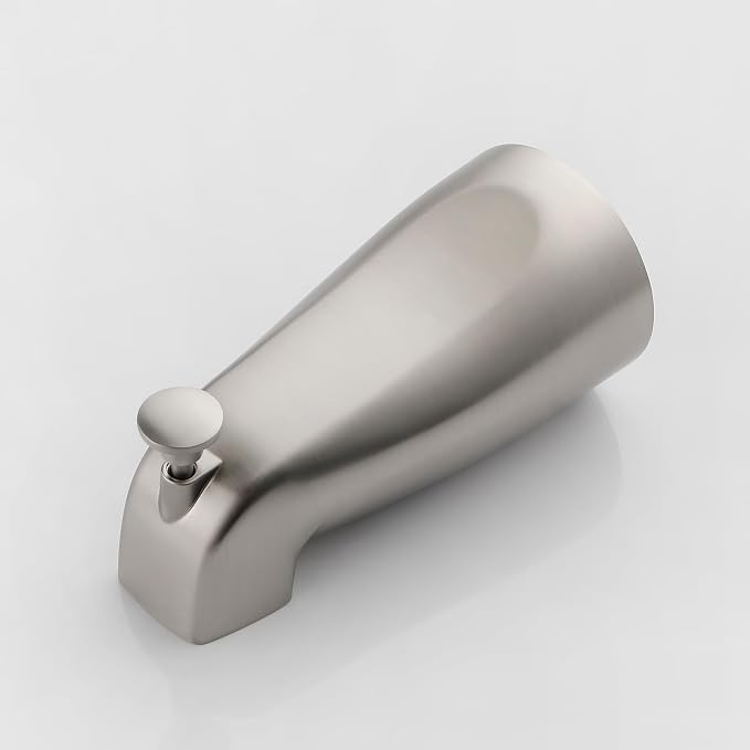 Shower Valve Trim Kit with Tub Spout Brushed Nickel Tub Shower Rough-In Mixer Valve Bathroom Trim Kit - Image 8