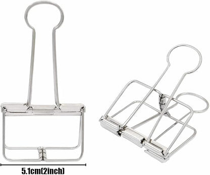 Extra Large Binder Clips 2 Inch, Big Paper Clamps Silver - Image 3