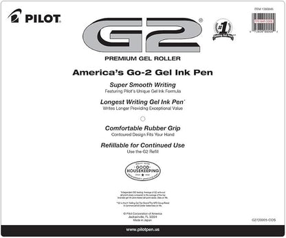 Pilot G2 Premium Refillable and Retractable Gel Ink Pens Fine Point, - Image 2