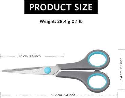 Asdirne 6.4" Scissors, Stainless Steel Blades, Soft Grip Handle, Suitable - Image 5