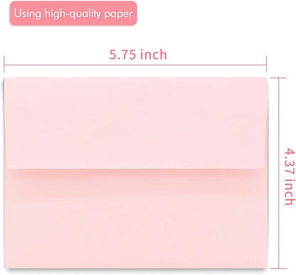 100 Pack A2 Pink Envelopes Self Sealing Adhesive Perfect - Image 3
