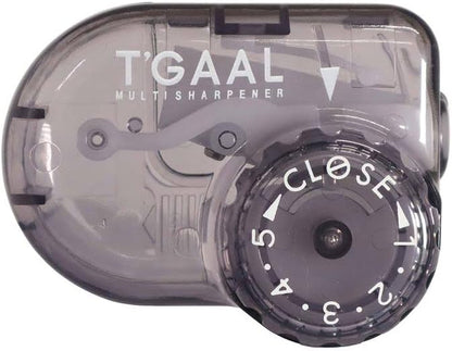 KUTSUWA STAD T'GAAL Angle Adjustable Pencil Sharpener | Translucent Black by Kutsuwa
