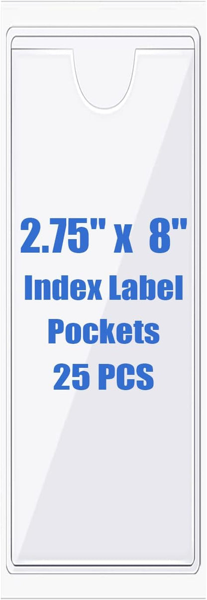 Origin-Joy 25 PCS Self-Adhesive Index Label Pockets by Origin-Joy