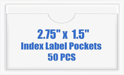 Origin-Joy 50 PCS Self-Adhesive Index Label Pockets by Origin-Joy