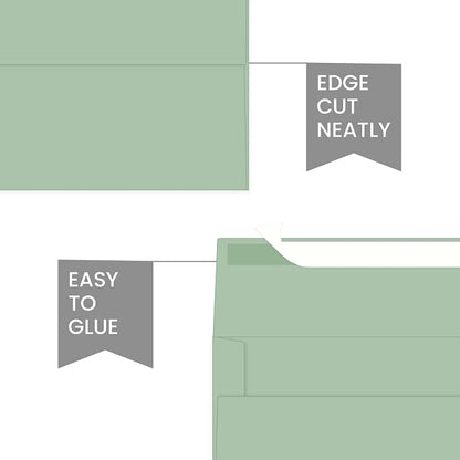 100 Packs 5x7 Sage Green Envelopes, A7 Envelopes - Image 3