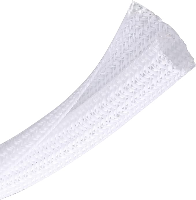 10ft - 1/2 inch Braided Cable Management Sleeve Cord Protector - Self-Wrapping by CrocSee