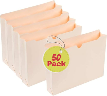 1InTheOffice Manila Expanding File Folders Jacket, 50 Pack - Image 7