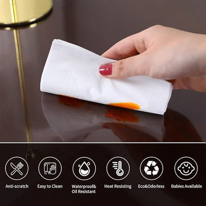 Clear Plastic Tablecloth Table Protector Protective Desk Blotter Mat Cover - Image 4
