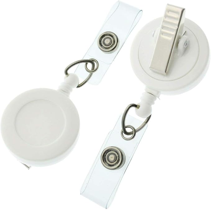 Bulk 100 Pack - Premium Retractable Badge Reels by SpecialistID