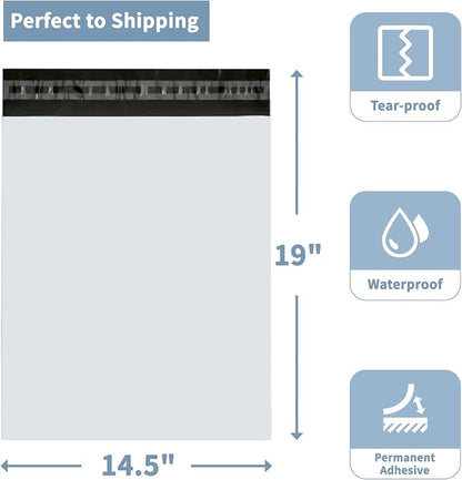 OausTect 14.5x 19 Inch Large Poly Mailers Shipping Bags - Image 2